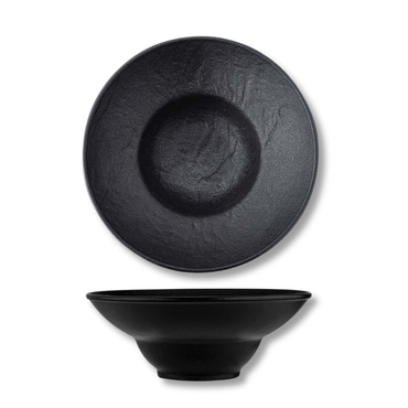 Wilmax Tiefer Teller SlateStone Schwarz 20 cm 800 ml Porzellan WL-661112/A