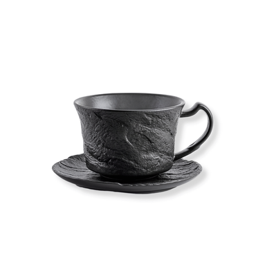 Wilmax Teetasse mit Untertasse SlateStone Schwarz 250 ml Porzellan WL-661152/AB