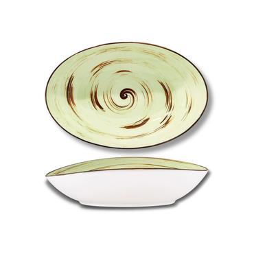 Wilmax Schale oval 25 cm Pistazie Porzellan WL-669140/A