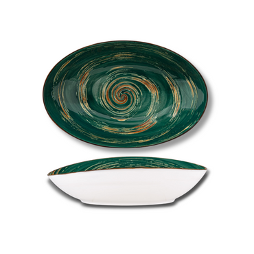 Wilmax Schale oval 25x16,5 cm Grün Porzellan WL-669540/A