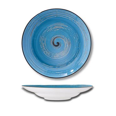 Wilmax Tiefer Teller 25,5 cm 350 ml Blau Porzellan WL-669627/A