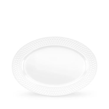 Wilmax Servierplatte oval 35x25 cm Weiß Porzellan Diamond WL-880101117/A