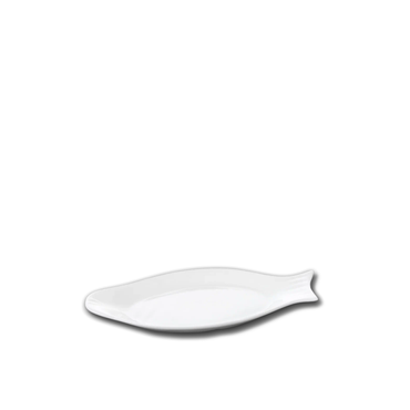 Wilmax Fischplatte 22 cm aus Porzellan Weiß WL-992006/A