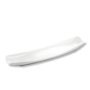 Wilmax Servierplatte 35 x 11 cm aus Porzellan, Weiß WL-992623/A