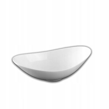 Wilmax Schale 30.5 x 16.5 x 8 cm aus Porzellan, Weiß WL-992762/A