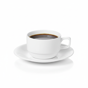 Wilmax Teetasse mit Untertasse 220 ml Weiß Porzellan WL-993008/AB