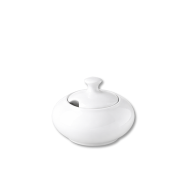 Wilmax Zuckerdose mit Deckel 250 ml Weiß Porzellan WL-995021/A