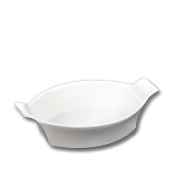 Wilmax Backform oval 22 cm Porzellan Weiß WL-997009/A