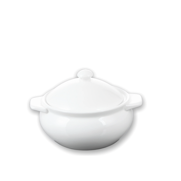 Wilmax Topf mit Deckel 620 ml Porzellan Weiß WL-997015/1C