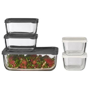 Pasabahce Snowbox Lebensmittelbehälter  (1,225 l + 2×420 ml + 2×275 ml)