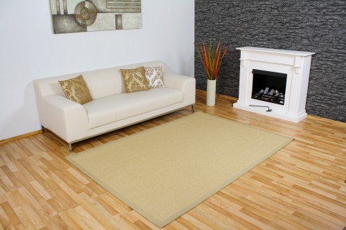 Teppich SISAL 100% Natur 165 x 235 cm chablis beige Raum
