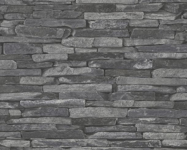 AS Creation Wood'n'Stone Vliestapete Steinmauer grau 9142-24