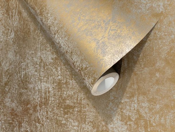 Rollenbild Vliestapete Marmor gold blau-grau La Veneziana 53126