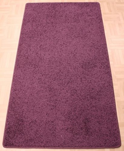 Woven carpet MERLIN luxurious purple fleece back