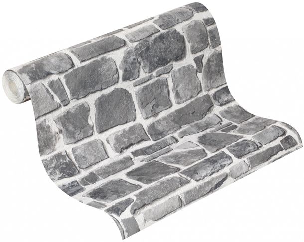 Wallpaper Rasch stone grey 265620
