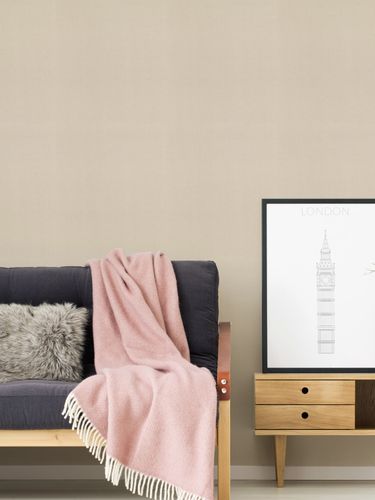 Tapete AS Création Vliestapete 2117-67 Uni creme beige Raum