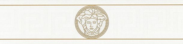Artikelbild Versace Home Bordüre Medusa weiß gold Glanz 93522-3
