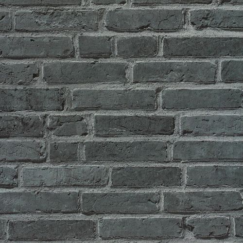 Wallpaper stone clincer bricks black AS Creation 94283-3