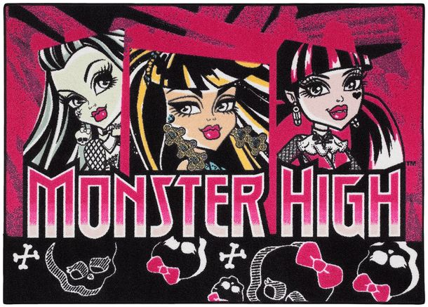 Kids Carpet Monster High black purple 95x133
