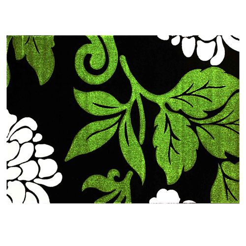 Teppichbild Florida – Zingaro 906 Webteppich Modern 4 Größen grün schwarz