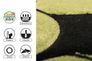 Detailbild Florida – Zingaro 906 Webteppich Modern 4 Größen grün schwarz