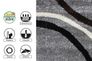Detail Carpet woven Twist Sehrazat graphic grey in 5 sizes 4