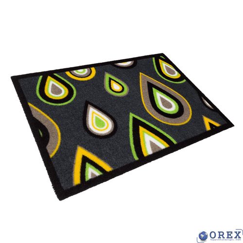 Designer Schmutzfangmatte Contzen 66x100cm grün grau