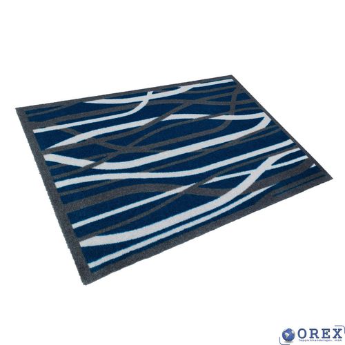 Designer Schmutzfangmatte Lars Contzen 66x100cm blau
