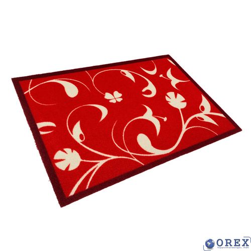 Designer Türmatte Schmutzfang Lars Contzen 66x100 cm rot