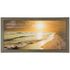 Wandbild Kunstdruck 23x49 Spruch Sonnenuntergang Strand braun beige 1
