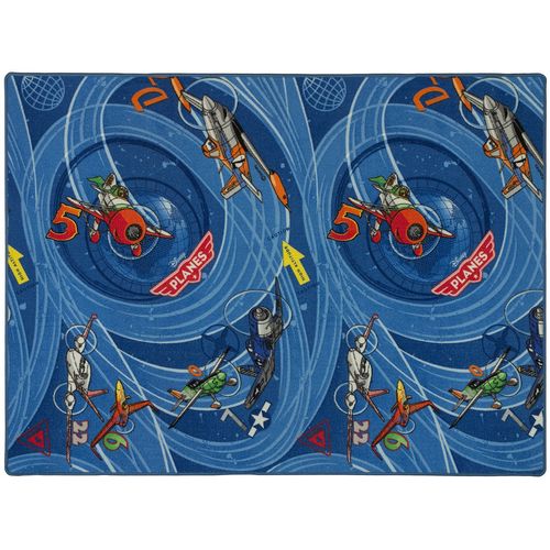 Kinderteppich Disney Planes Dusty Skipper Riley blau