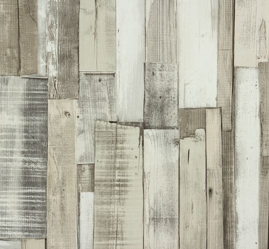 Rasch Kids&Teens 203714 Papier Tapete Holz Bretter Holztapete grau beige creme