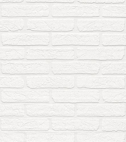 Paintable Wallpaper brick stone wall style Rasch 150100