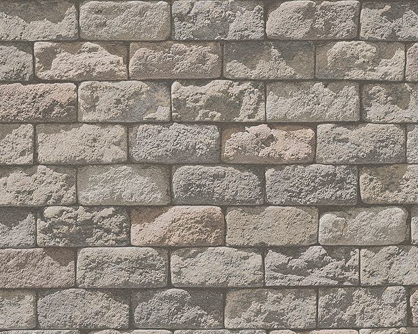 Tapete AS Creation Decora 6 Steine creme grau 95834-2