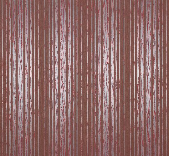 Non -woven wall strips red silver metallic estelle 55719