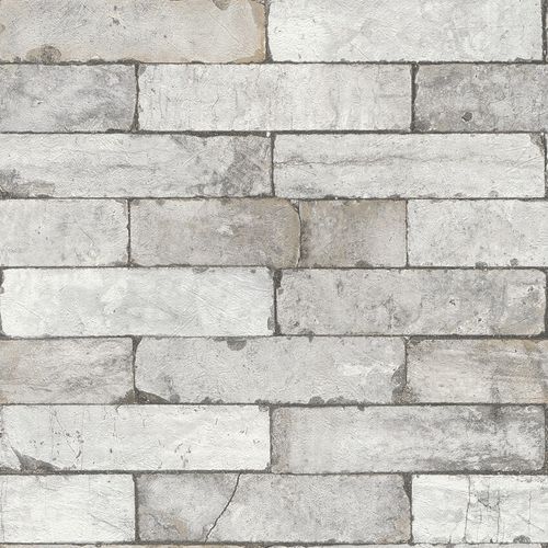Article picture Non-woven Rasch Factory III bricks used taupe cream  446302