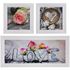 Set of 3 pictures framed art print Love roses white rose 1
