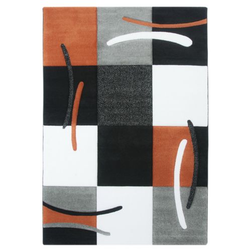 Teppich-Florida-Grafisch-orange-schwarz-160-x-230-cm-150540