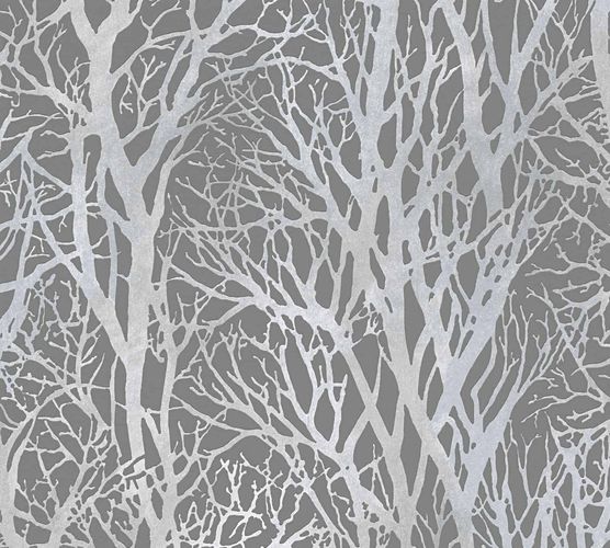 Tapetenrolle Vlies grau floral Nature 30094-3