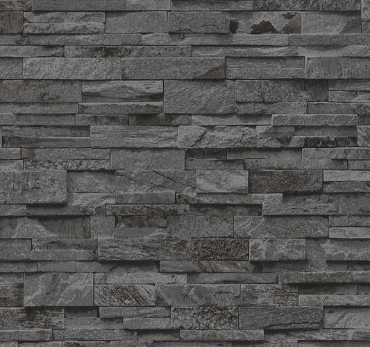 Wallpaper stone stones wall brick black grey PS 02363-40
