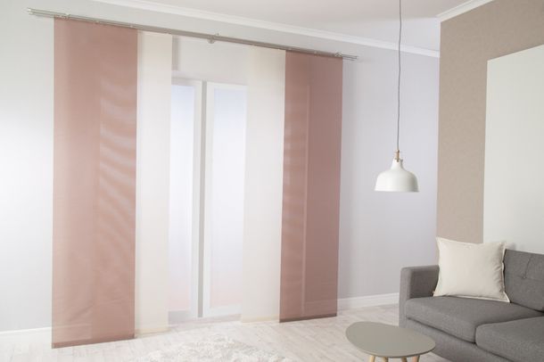 Panel curtain semi transparent copper plain 5802-55