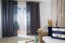 Panel curtain semi transparent purple blue plain 5802-79 7