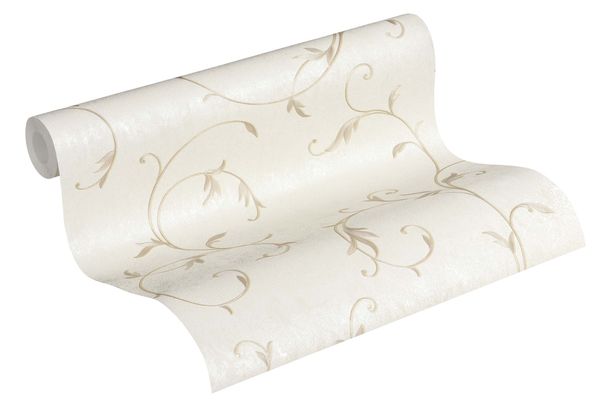 Wallpaper non-woven 30418-2 baroque vines beige gold