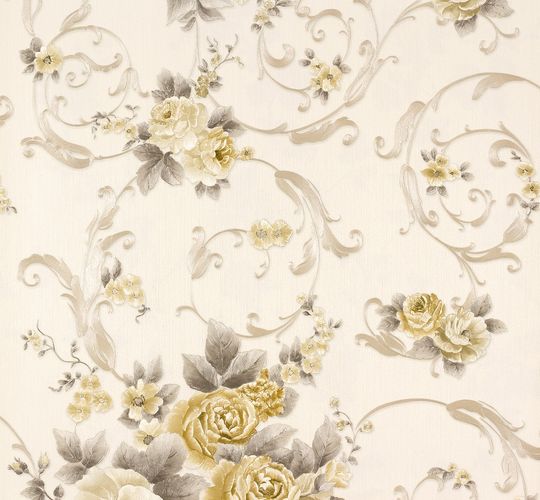 Tapete Floral weiß gold Glanz AS Romantica 30647-4