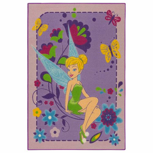 Teppich Disney Kinder Tinkerbell Fee Mädchen lila 95x133