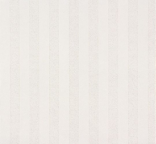 Tapete AS Creation Gestreift Glitzer weiß creme 3151-13