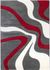 Flatwoven rug Florida grey red graphic 8003 1
