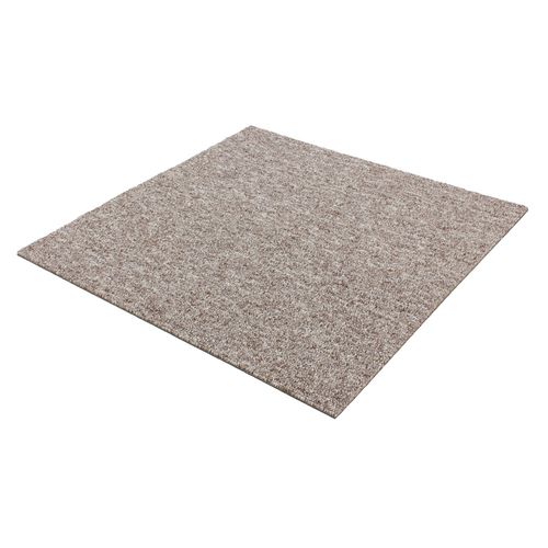 Seitenansicht Teppichfliese Teppichplatte selbstliegend Einfarbig beige Diva 50x50 cm