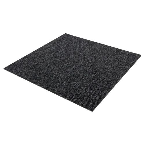 Seitenansicht Teppichfliese Teppichplatte selbstliegend Einfarbig schwarz Diva 50x50 cm
