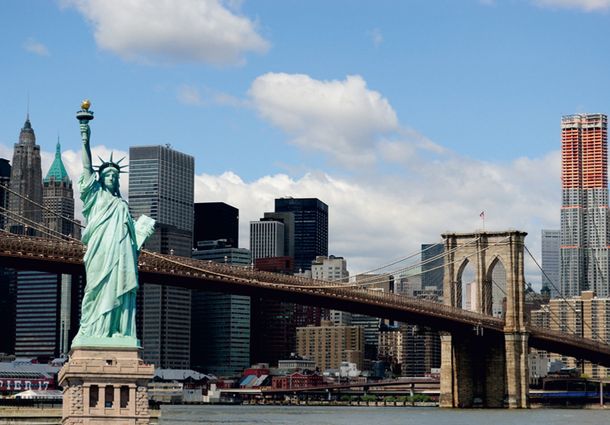 XL Fototapete New York Freiheitsstatue Stadt Skyline Tapete Papier Vlies Des-2